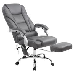 CLP Fauteuil de bureau Pacific en similicuir avec une fonction massage Gris - gris polyester 191809508_0