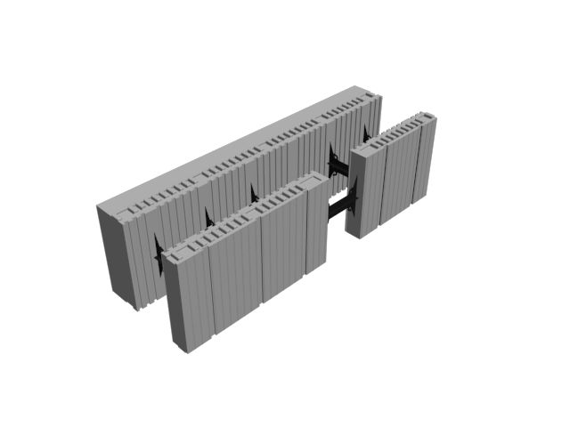 Coffrage isolant angle T-long - Reverbloc - Épaisseur 34cm - R = 5.38_0