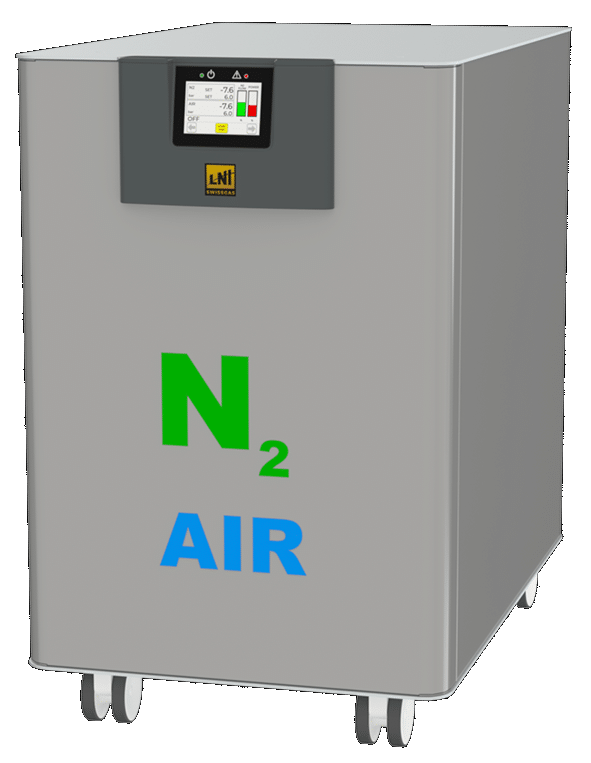 Générateur Ultra Haute Pureté d'Azote et d'Air avec compresseur à piston intégré - 99.9995% pureté, 5.5 bar, 3 L/min  - NGA SIRIO_0