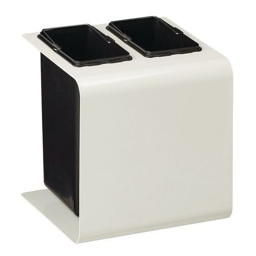 CORBEILLE DE TRI SÉLECTIF TRIBU 2 X 8 L 9016 BLANC - ROSSIGNOL PRO