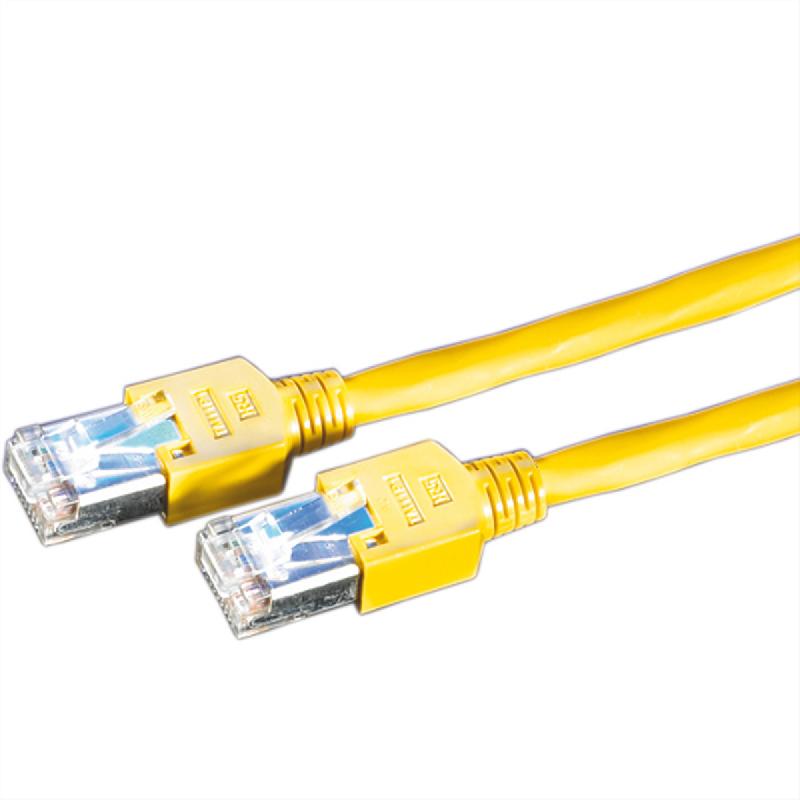 Cordon DÄTWYLER Cat.5e (Classe D) S/UTP, CU 5502 flex LS0H, Hirose TM11, jaune, 1 m_0