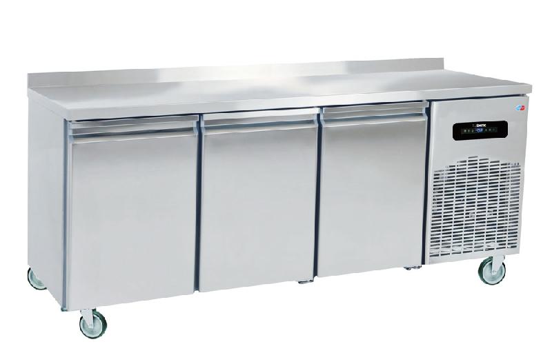 Desserte réfrigérée positive tropicalisée 3 portes compacte snack inox - DRMS 03 - Dimensions 1800x600x850 - Température -2°C à +8°C_0