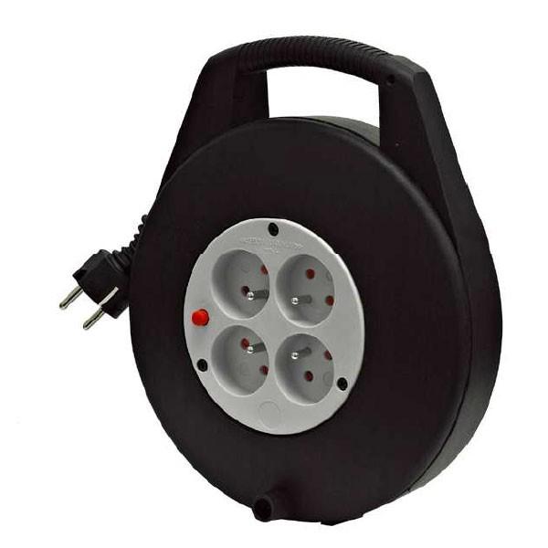 Enrouleur portable 4 prises - prolongateur multiprises 10 mètres_0