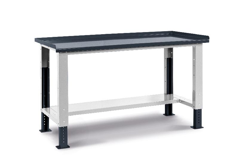 Établi métallique Fortis - L.1507 mm - Acier gris réglable - Charge 1000 kg_0