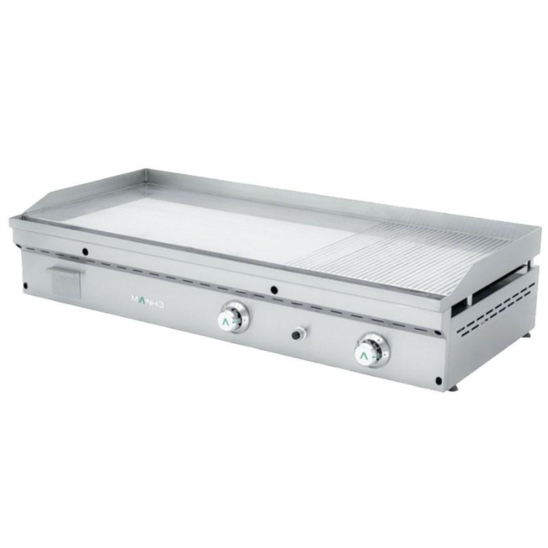 Fry-Top électrique FULL-CROM semi-rainurée en CHROME - L1200 | Mainho - FCRE120_0