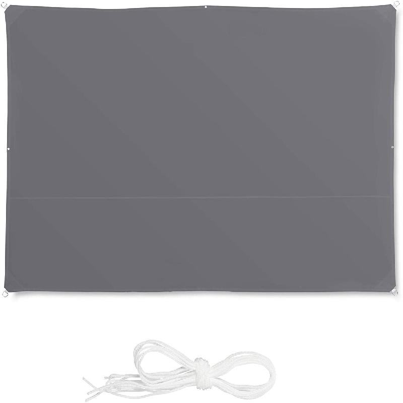 Helloshop26 - Voile d'ombrage rectangle 2 x 4 m gris 13_0002933_2 - gris inox 3000144108980_0