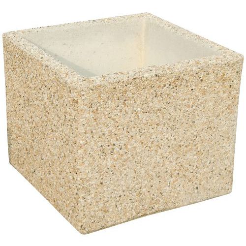 JARDINIÈRE BYBLOS CARRÉE 1500X1500X500 MM BEIGE
