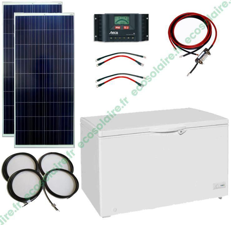 KIT CONSERVATEUR SOLAIRE BAHUT 300 LITRES 12V AVEC BATTERIE_0