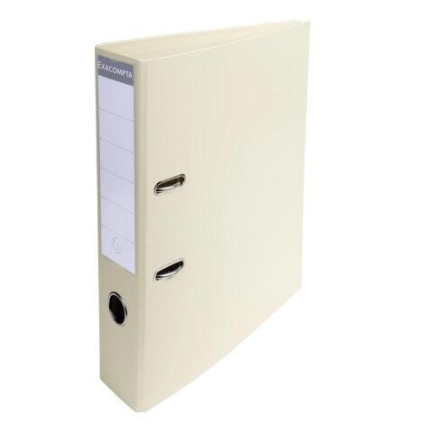 LOT DE 10 - CLASSEUR À LEVIER CARTONNÉ EXACOMPTA A4 - DOS 7 CM MASTIC