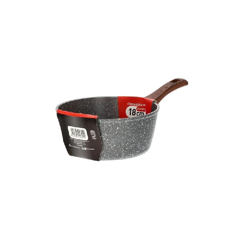 Mamù Casserole avec poignée à induction extra épaisse 18 cm FASINCAS1MXXXX18 - gris aluminium FASINCAS1MXXXX18_0