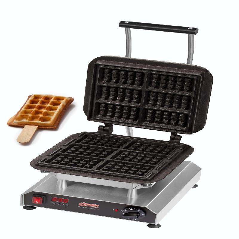 Neumärker® Gaufrier Thermocook® incl. Plaques interchangeables Gaufre à la crème sur bâtonnet - gris inox 12-40801-43_0
