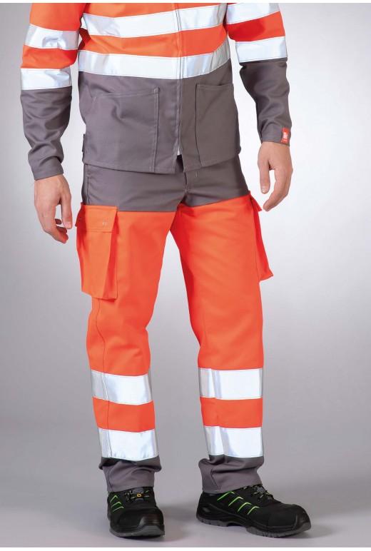 Pantalon haute visibilité Visio 10 réf. 18301 - classe 2 EN ISO 20471 - multipoches et bandes rétroréfléchissantes_0
