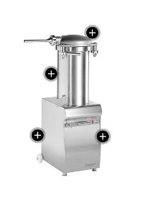 Poussoir hydraulique triphasé 400 V - 25 L - Inox 18-10 - Livré avec 3 canules et accessoires_0