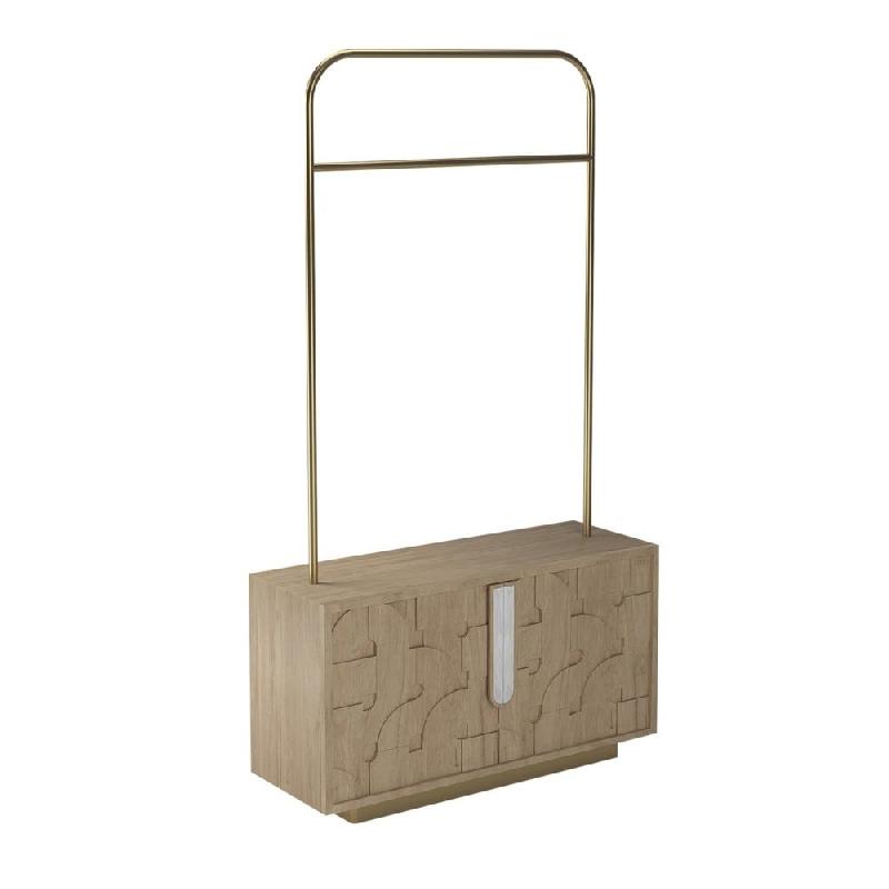 Présentoir central Dua' Line laiton podium et barre 100x40x160 cm_0