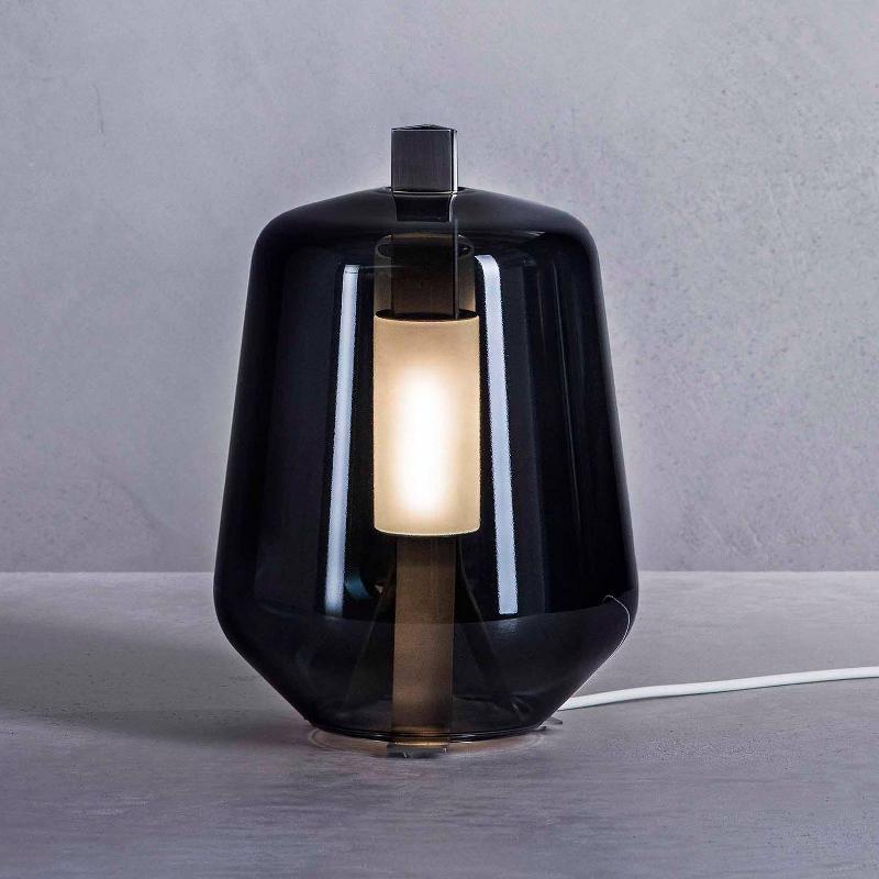 PRANDINA LUISA T1 LAMPE À POSER CHROMÉE/FUMÉE