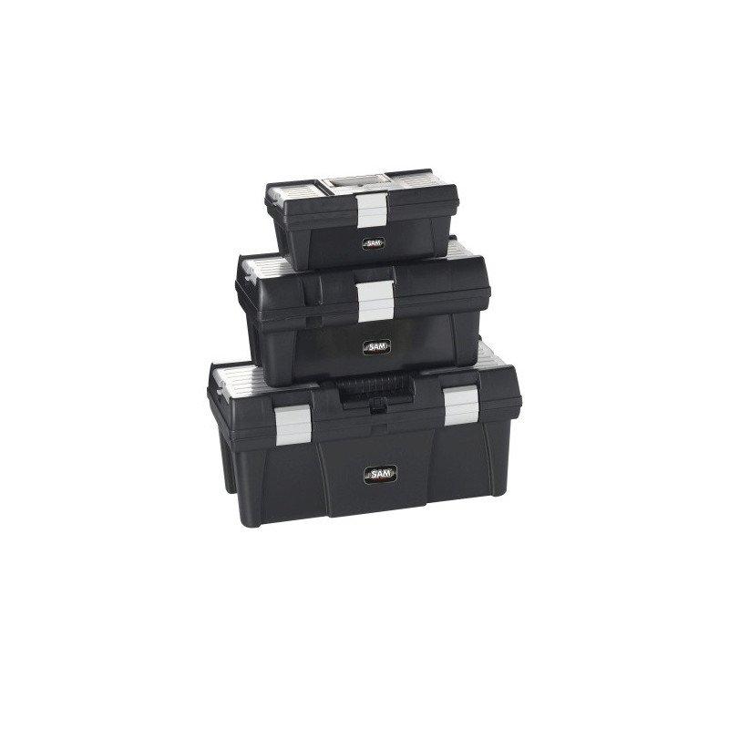 LOT DE 3 CAISSES À OUTILS EN PVC - SAM OUTILLAGE - CAO-PACK
