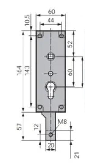Serrure de garage basculante - verrouillage bas avec ressort - acier zingué - WSS - 16500000010 - 389537_0