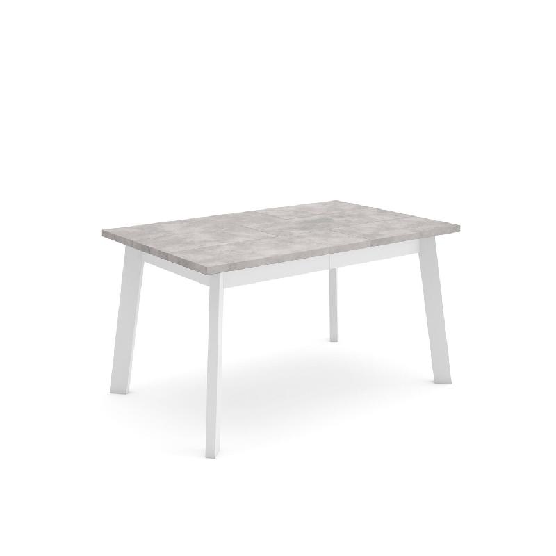 SKRAUT HOME Table à manger, 140, Pour 6 personnes, Pieds en bois, Ciment - gris Bois manufacturé 400_37_0