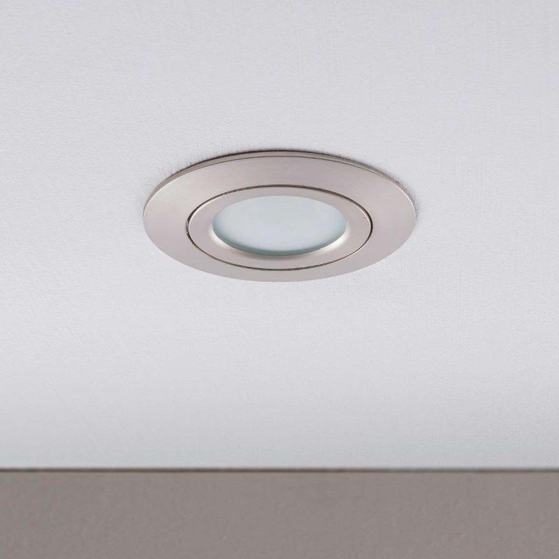 LINDBY SPOT ENCASTRÉ LED ANDREJ, ROND, NICKEL