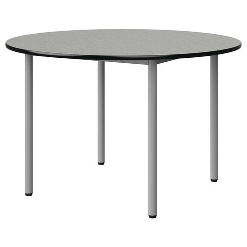 TABLE MALIBU Ø120 T6 4P STRA ISOSON GRIS 1400/NOIR GRIS 9006 - MANUTAN EXPERT