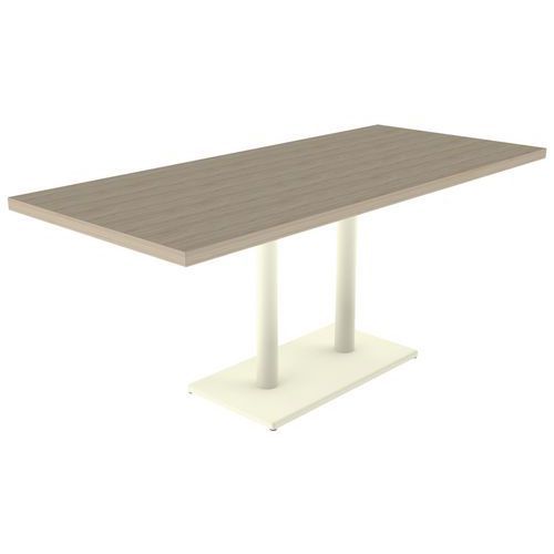 TABLE MENORCA 180X80 T6 ÉP. 40 MM STRAT ABS CHÊNE B./1013 - MOBIDECOR