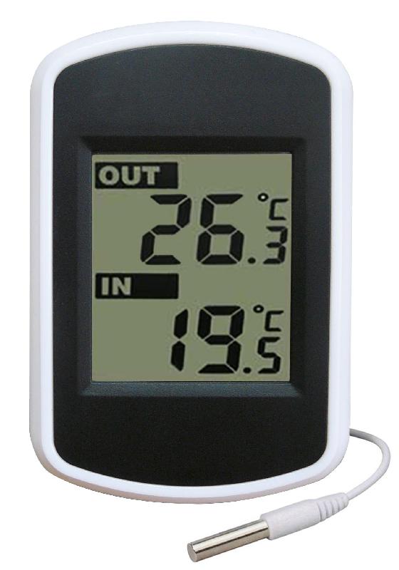Thermomètre électronique - intérieur/extérieur #2141NT - Température de -0° à +60°C avec câble étanche de 90 cm_0