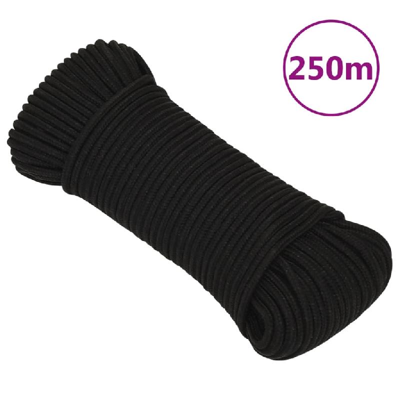 Vidaxl corde de travail noir 4 mm 250 m polyester 152805_0