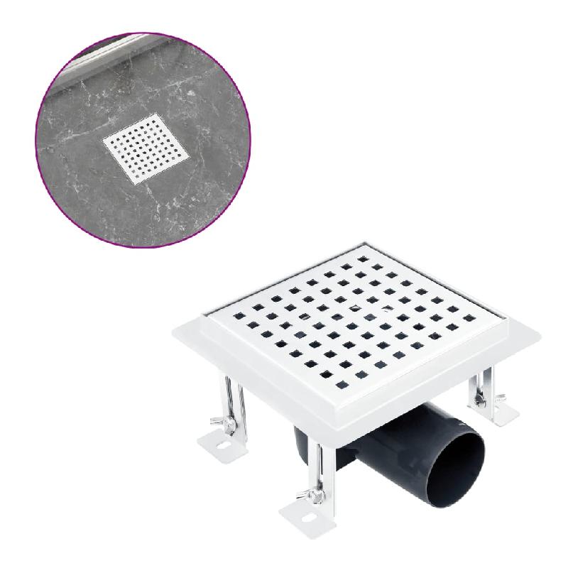 Vidaxl drain de douche 15x15 cm acier inoxydable 145997_0