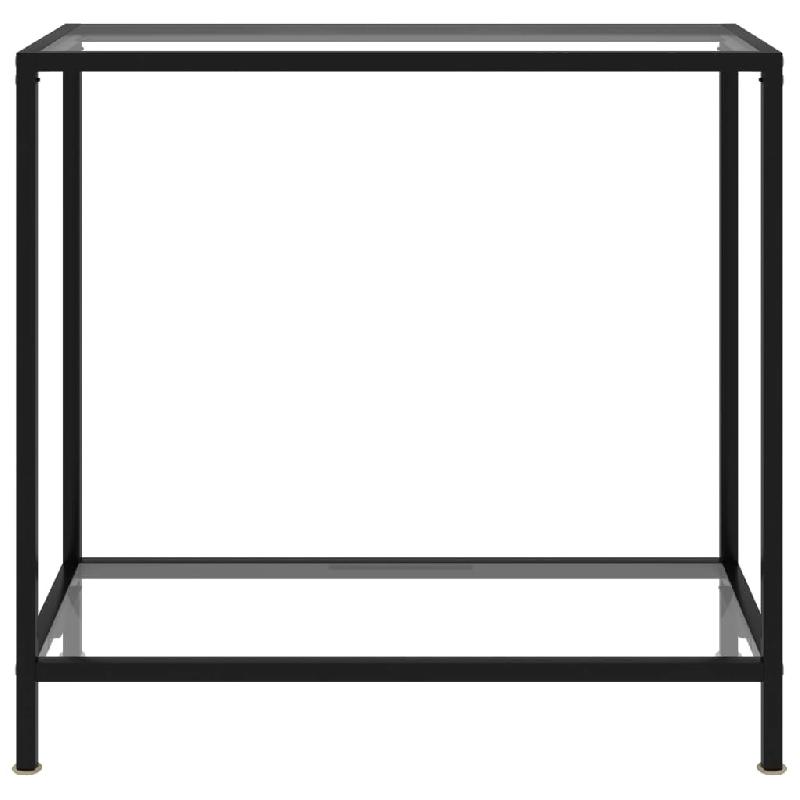 VidaXL Table console Transparent 80x35x75 cm Verre trempé Modèle Orion Confort - 322831_0