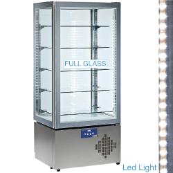 Vitrine réfrigérée professionnelle - Full vitrée 5 niveaux - Réfrigération ventilée - Volume 490L - EXALTA Line_0