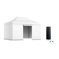 Xptent Pack Tente Pliante 3X4,5 Structure Acier 32mm Toit 380g/m² Blanc qualité Pro - blanc acier PTP30300345BU_0