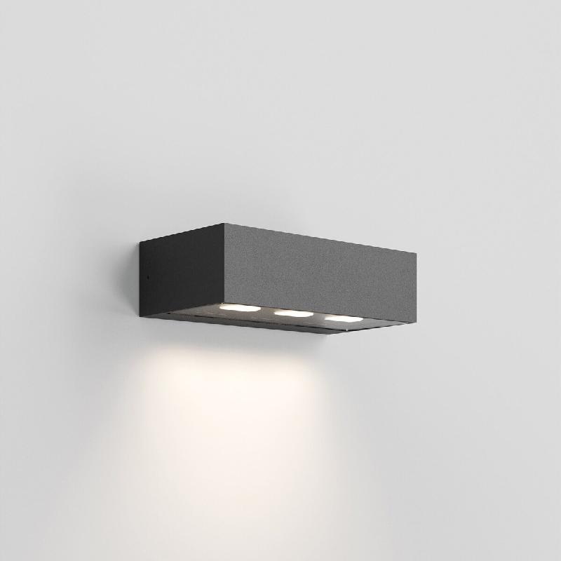 Zafferano Forward Applique À 3 Lumières Asymétrique Pour Extérieur, Corps En Aluminium Noir, Optique Orientée Avec Led Intégrée 15,5W, 3000K, I_0