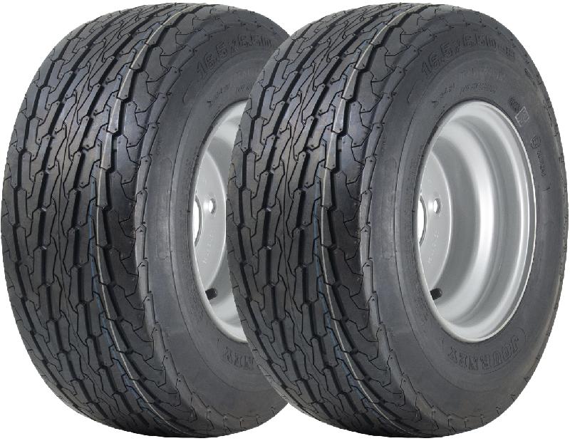 16.5x6.50-8 Trailer Tyres Wheel Assembly 4 Inch PCD Road Legal 355kgs (Set of 2)_0