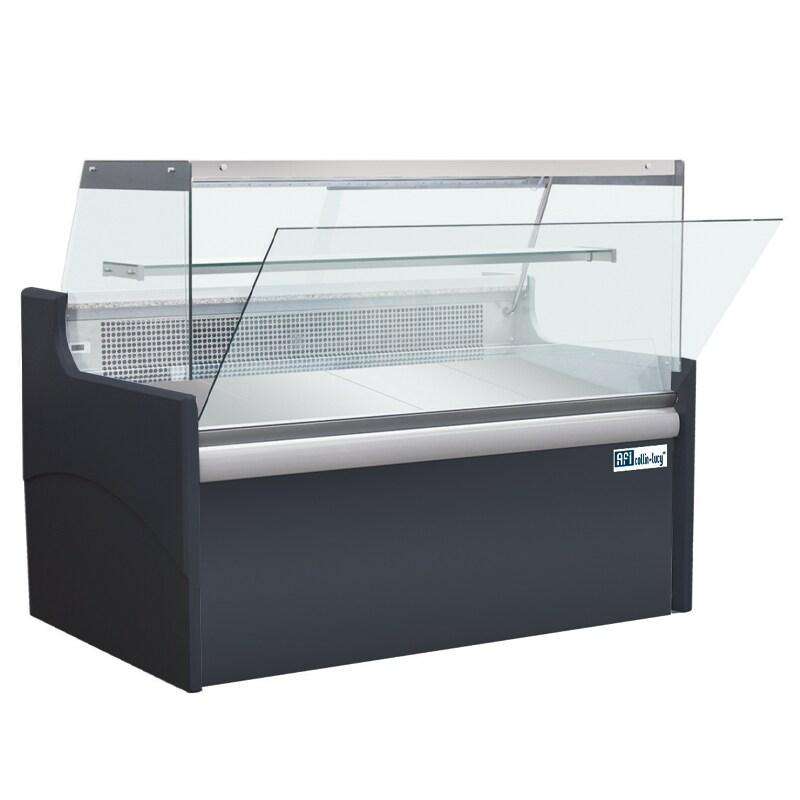 ACL Comptoir d'exposition noir - Vitrage droit - L2590 mm - P900mm - Froid Ventilé - VSA2500D.V1G_0