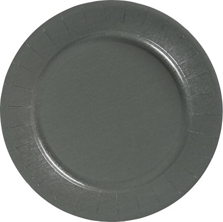 ASSIETTE JETABLE EN CARTON GRIS 23 CM (VENDU PAR 100)