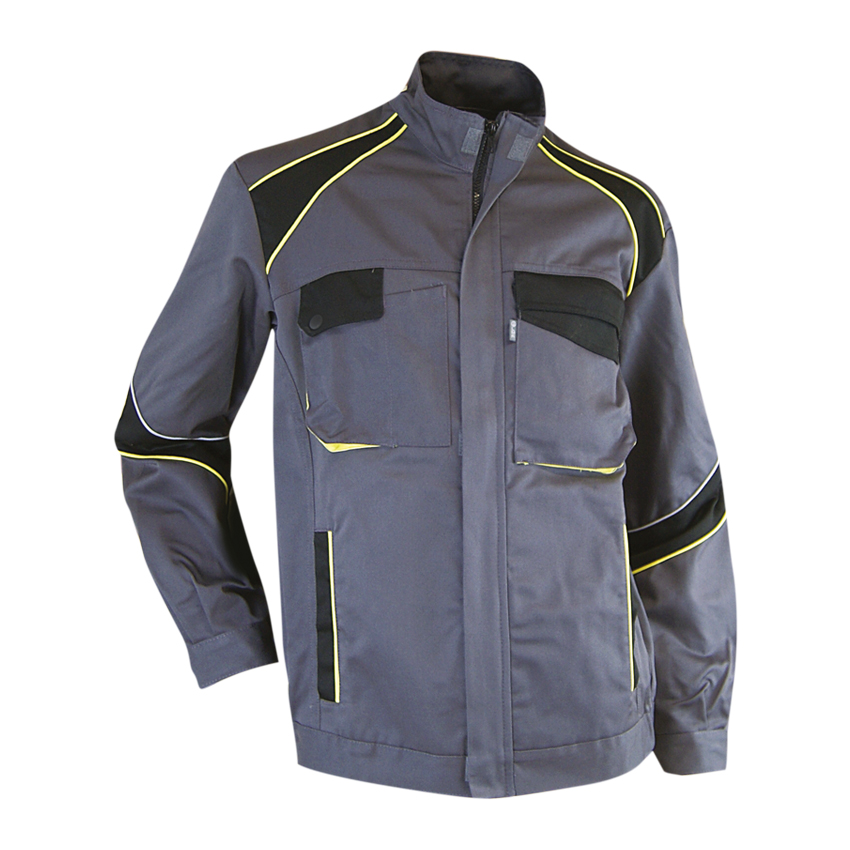 Blouson SEMIS 60% coton 40% polyester 280g (Gris/Noir/Jaune) - PCB140-T2 - LMA_0