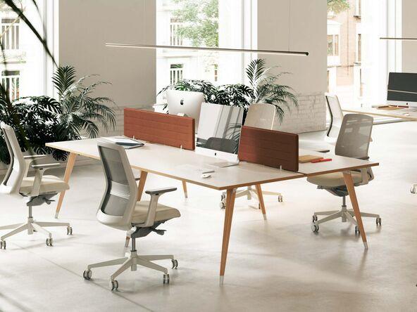 Bureau bench 4 personnes Cooper élégant et moderne_0