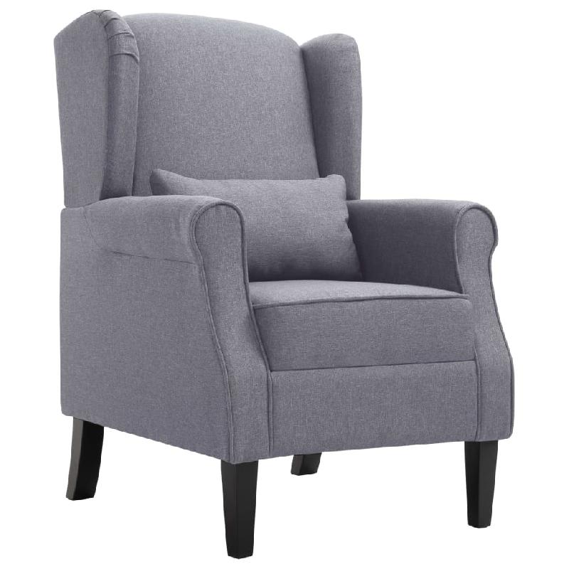 Fauteuil lounge design en tissu gris foncé - cadre en bois et pieds en chêne massif - modèle 1102204/3_0
