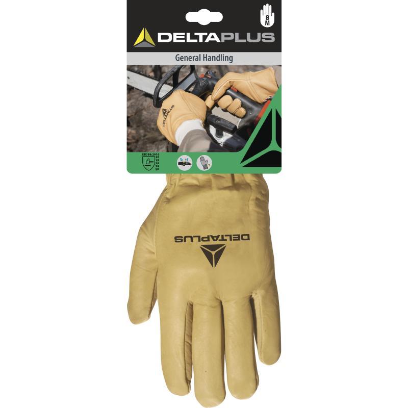 Gants cuir fleur de bovin traité hydrofuge - Réf. DPCBHV2 - Poignet bord-côte et protège-artère_0