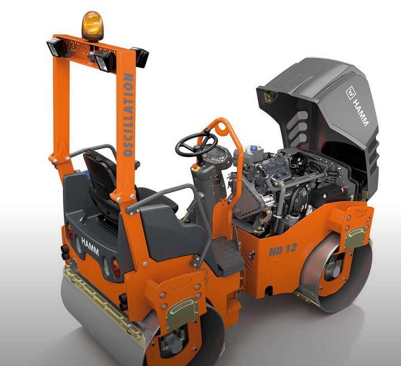 HD 12 VV - Rouleau compresseur tandem HAMM - 2695 kg - Cylindres vibrants et équipements avancés_1
