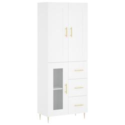Helloshop26 - Buffet bahut commode armoire meuble de rangement organisateur cuisine salle de séjour salon haut 69,5 x 34 x 180 cm 02_0032598 - 300021_0