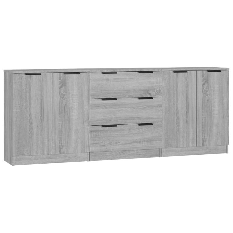 Helloshop26 - Buffet bahut commode armoire meuble de rangement organisateur cuisine salle de séjour salons 3 pcs sonoma bois 02_0037181 - 30002132564_0