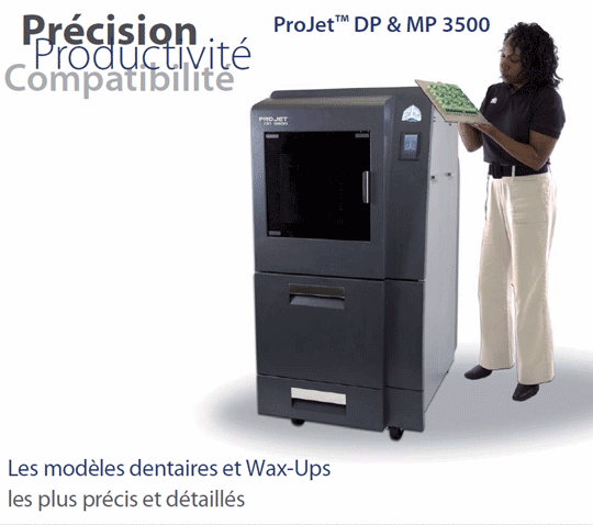 Imprimante 3D PROJET 3500 DP & MP - Laboratoires dentaires - Impression rapide et précise - Technologie MultiJet Printing_0