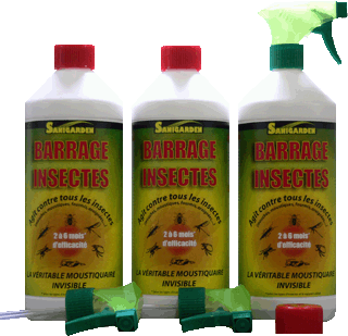 Insecticide Barrage Insectes x3 - Protection 2 à 6 mois contre insectes volants et rampants_0
