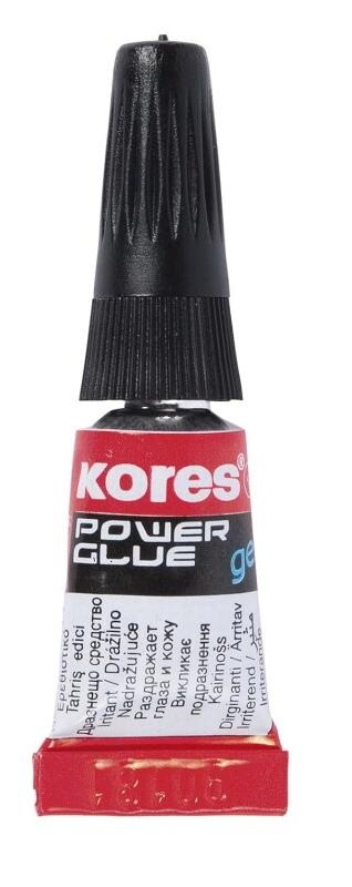 Kores Colle instantanée PowerGlue en gel, blister de 3 tubes de 1g - 9023800263421_0