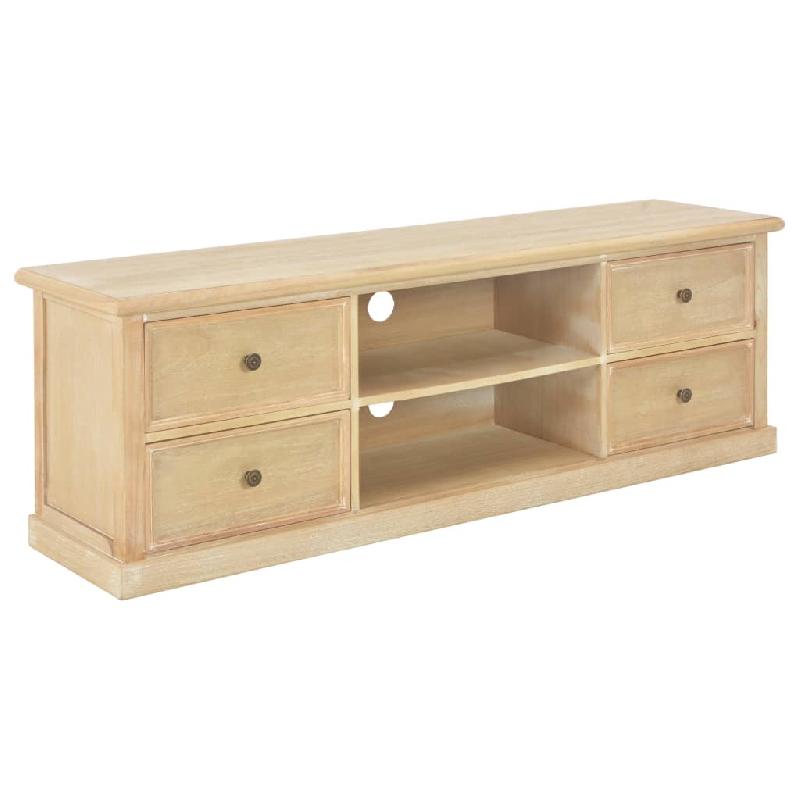 MEUBLE TÉLÉ BUFFET TV TÉLÉVISION DESIGN PRATIQUE 120 CM BOIS 2502267