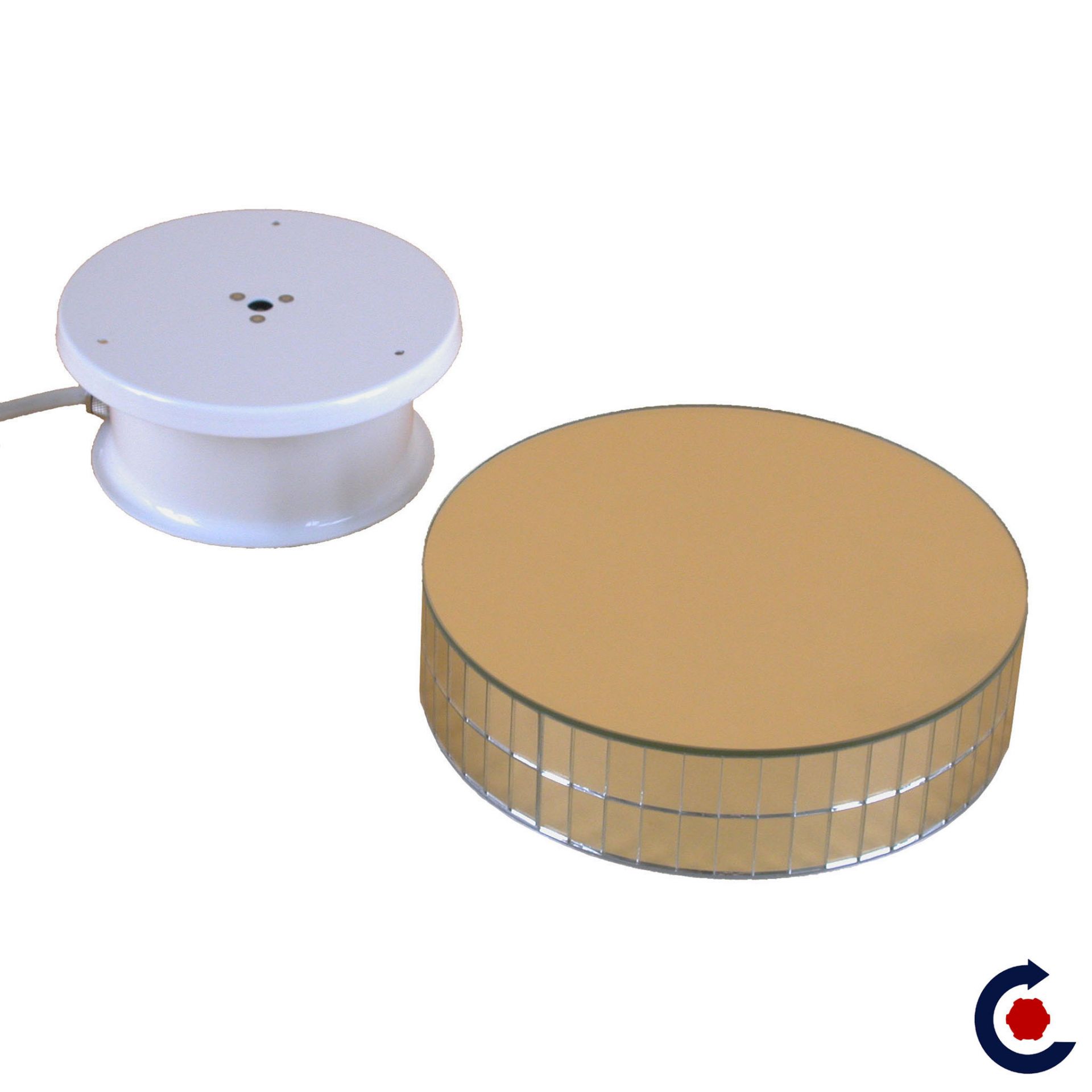 Plateau tournant avec capot habillage ø 21,5 cm pour centre mariage_0