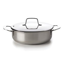 Sauteuse 2 anses et son couvercle Maestro 24 cm -  311 cl Argent Rond Inox Beka - 3458165024244_0