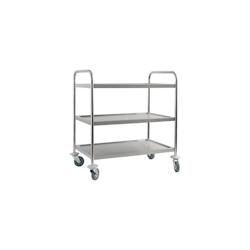 Stalgast Chariot de Service en Inox 2 à 3 Étagères Inox 3 étagères 661033 - 652217120585_0