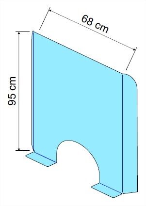 Exacompta ExaScreen - Vitre de protection de comptoir à poser - Modèle Office - 68 x 95 cm - Résistant aux chocs_0